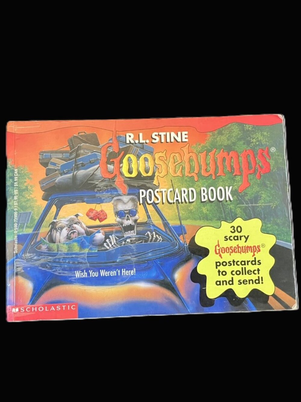 R.L. Stine Goosebumps Postcard Book | 1996 Vintage Scholastic | 90s Collectible